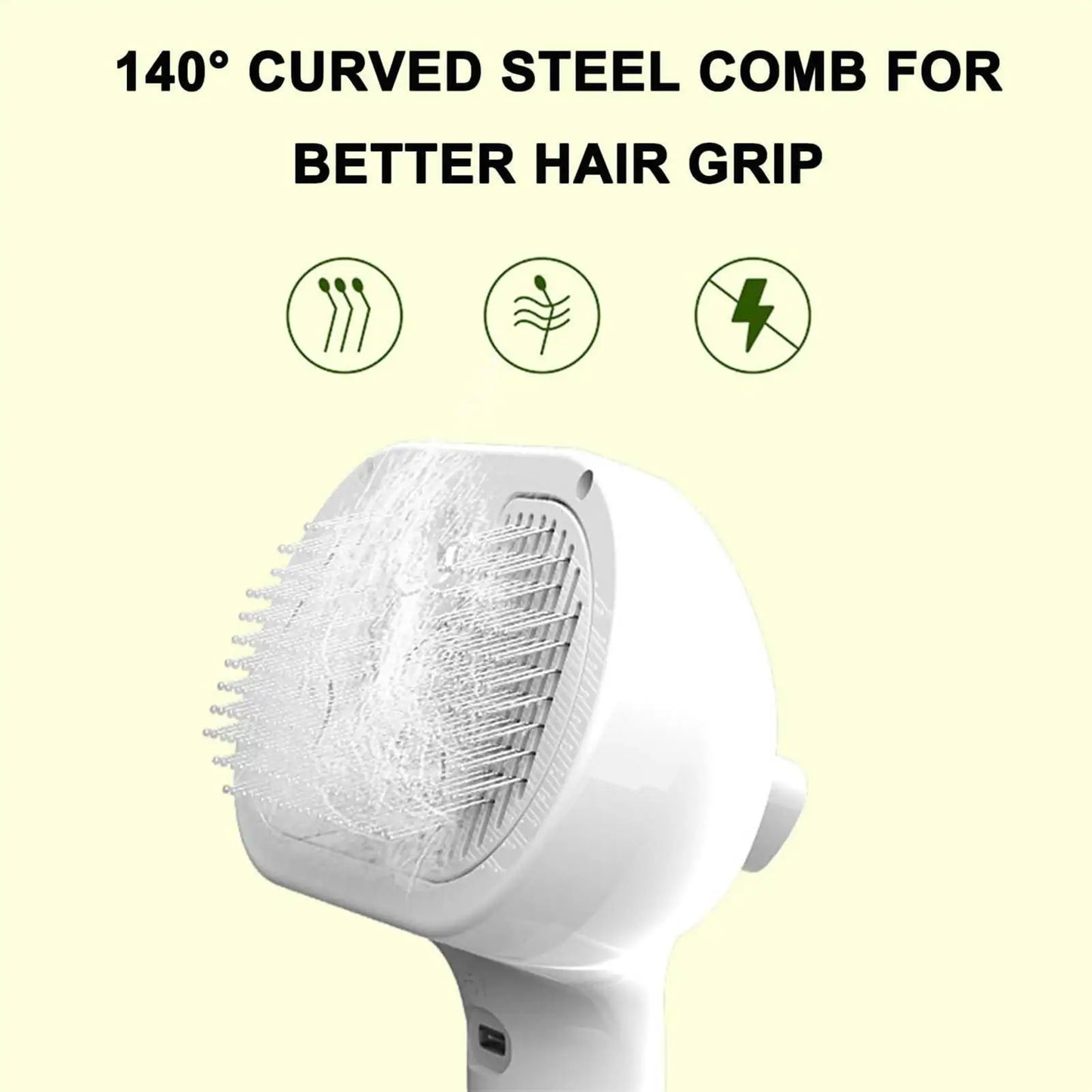 Professional Pet Grooming Spray Comb – Steam Hair Remover Brush for Cats & Dogs with Dematting & Self Cleaning