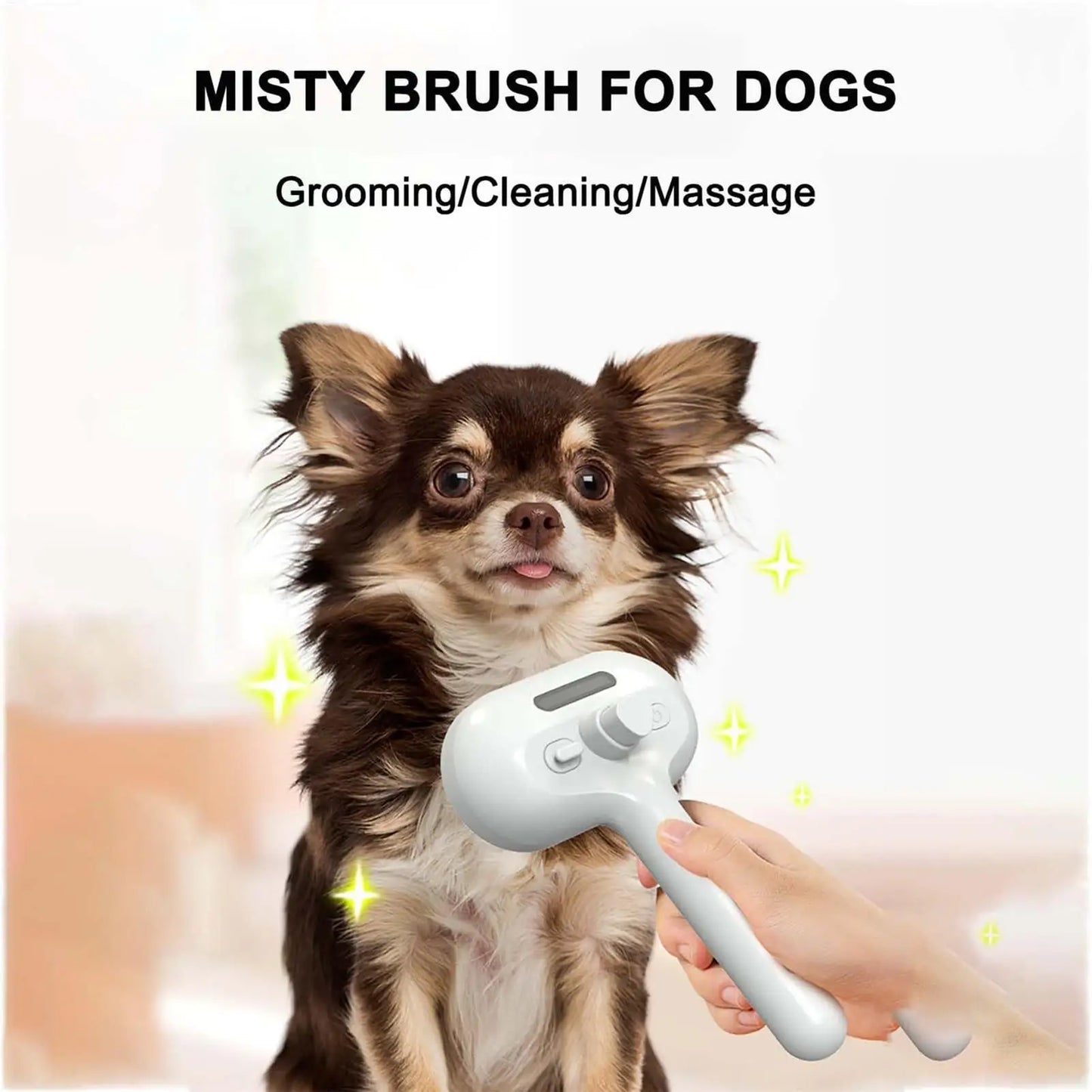 Professional Pet Grooming Spray Comb – Steam Hair Remover Brush for Cats & Dogs with Dematting & Self Cleaning