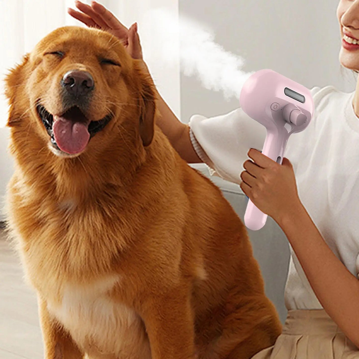 Professional Pet Grooming Spray Comb – Steam Hair Remover Brush for Cats & Dogs with Dematting & Self Cleaning