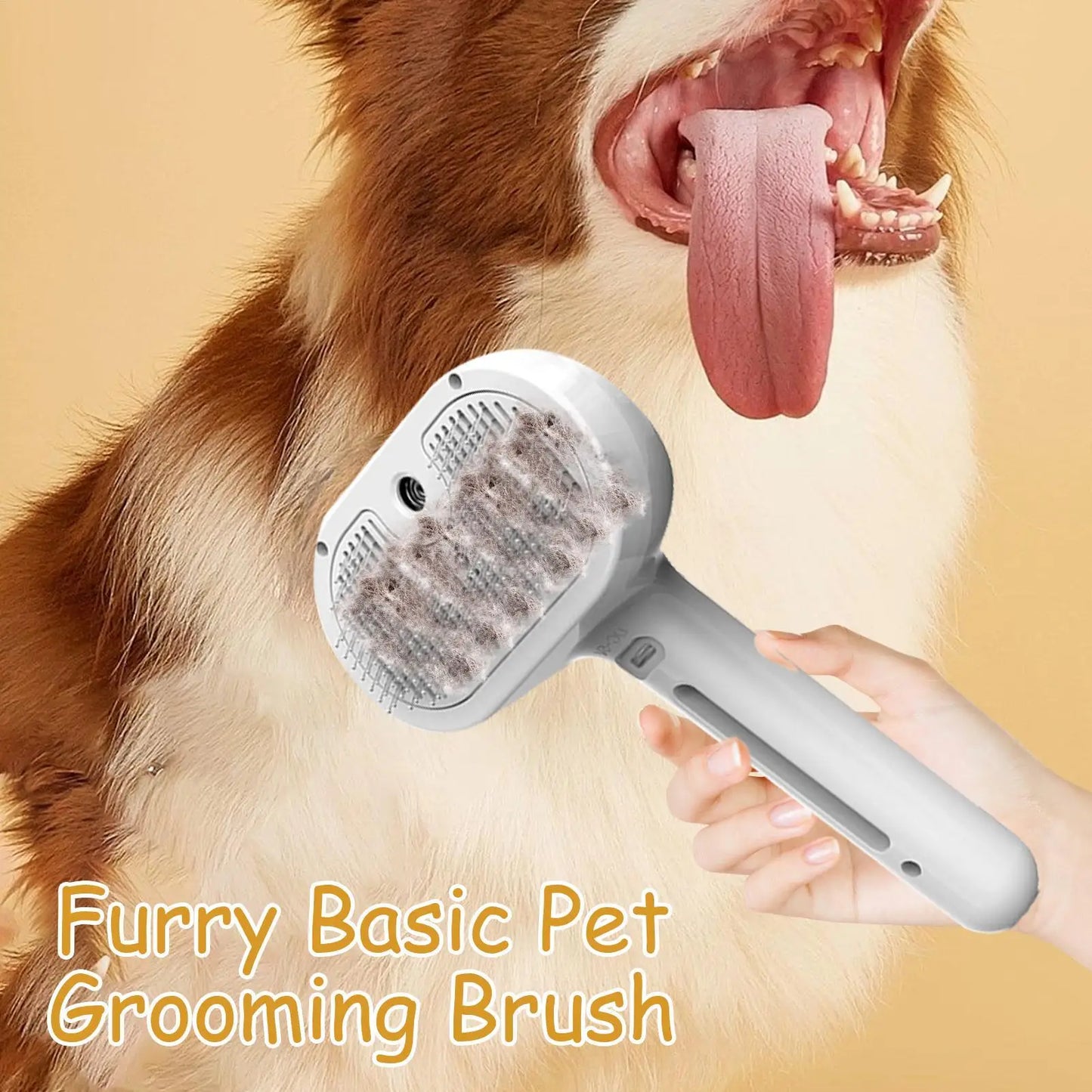 Professional Pet Grooming Spray Comb – Steam Hair Remover Brush for Cats & Dogs with Dematting & Self Cleaning