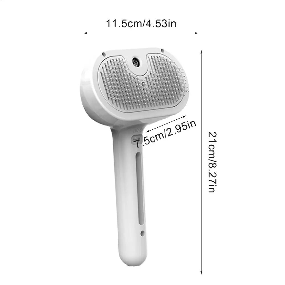 Professional Pet Grooming Spray Comb – Steam Hair Remover Brush for Cats & Dogs with Dematting & Self Cleaning