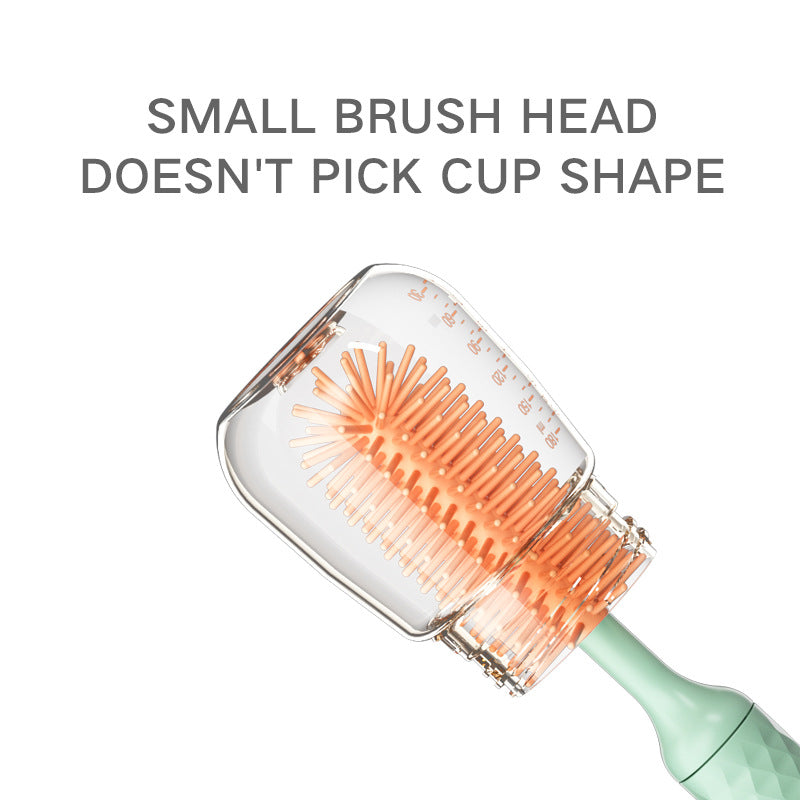 Electric Silicone Bottle Cleaning Brush – 360° Rotating Baby Bottle ...